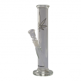 BBB Borosilikatglas Bong mit Blattdruck