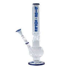 BBB 'Blue Smoke' Borosilikatglas Bong mit Eisfach