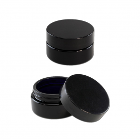 MIRON Weithalsdosen aus Violettglas 50ml