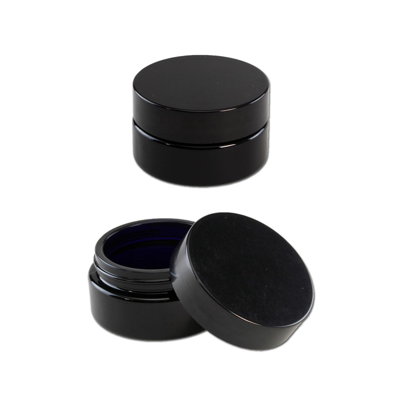 MIRON Weithalsdosen aus Violettglas 50ml