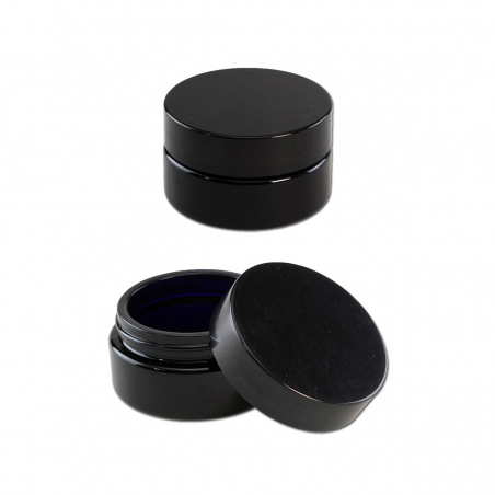 MIRON Weithalsdosen aus Violettglas 50ml